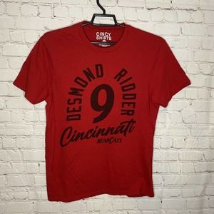 Cincinnati Bearcats Desmond Ritter 9 Tee Mens M Red Made in USA Cincy Shirts EUC